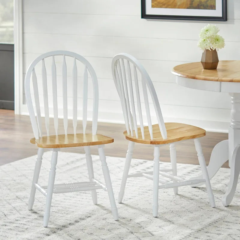 Chaises de salle à manger à barreaux de style rustique, ensemble de 2 – Plusieurs coloris