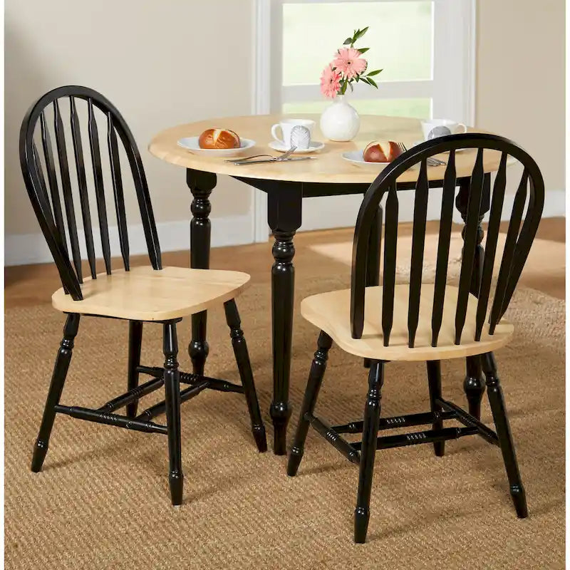 Chaises de salle à manger à barreaux de style rustique, ensemble de 2 – Plusieurs coloris