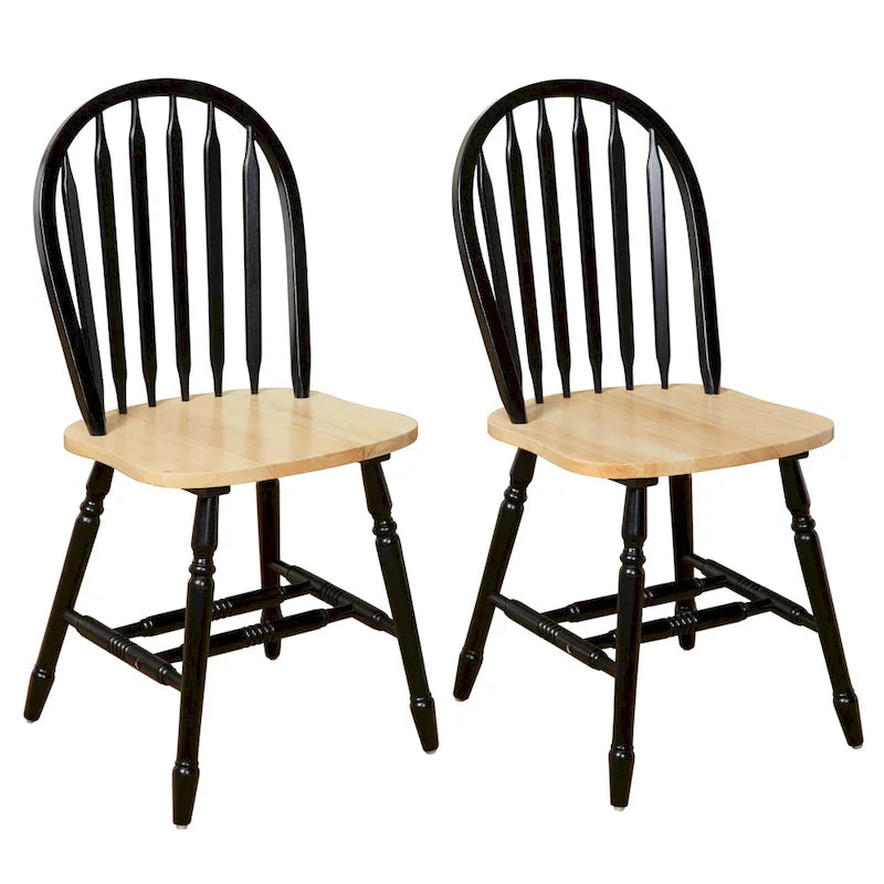 Chaises de salle à manger à barreaux de style rustique, ensemble de 2 – Plusieurs coloris