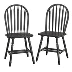 Chaises de salle à manger à barreaux de style rustique, ensemble de 2 – Plusieurs coloris