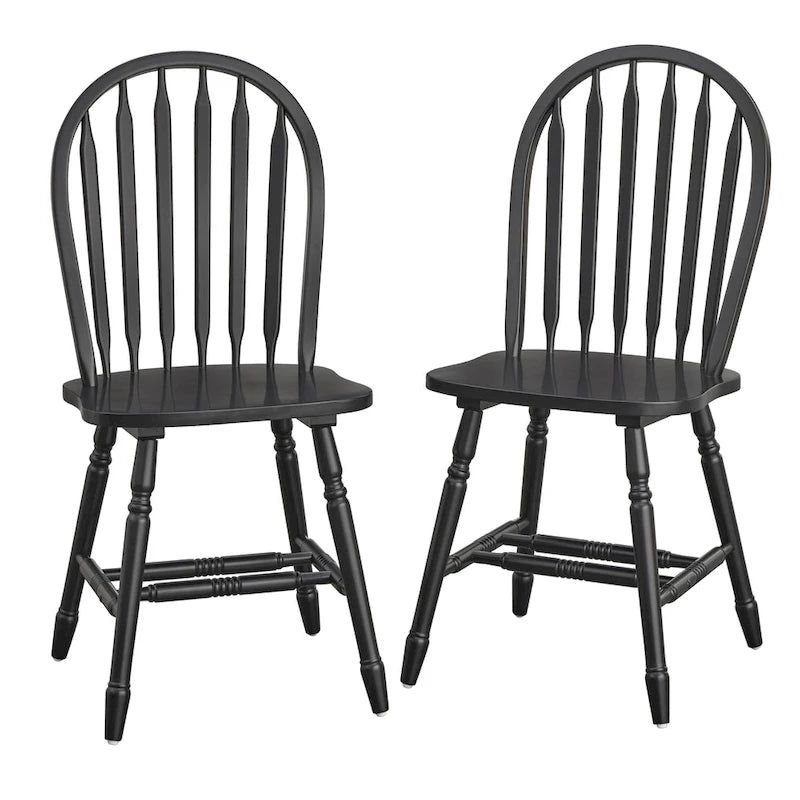 Chaises de salle à manger à barreaux de style rustique, ensemble de 2 – Plusieurs coloris