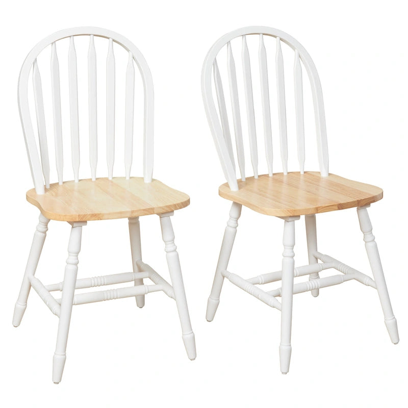 Chaises de salle à manger à barreaux de style rustique, ensemble de 2 – Plusieurs coloris