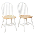 Chaises de salle à manger à barreaux de style rustique, ensemble de 2 – Plusieurs coloris