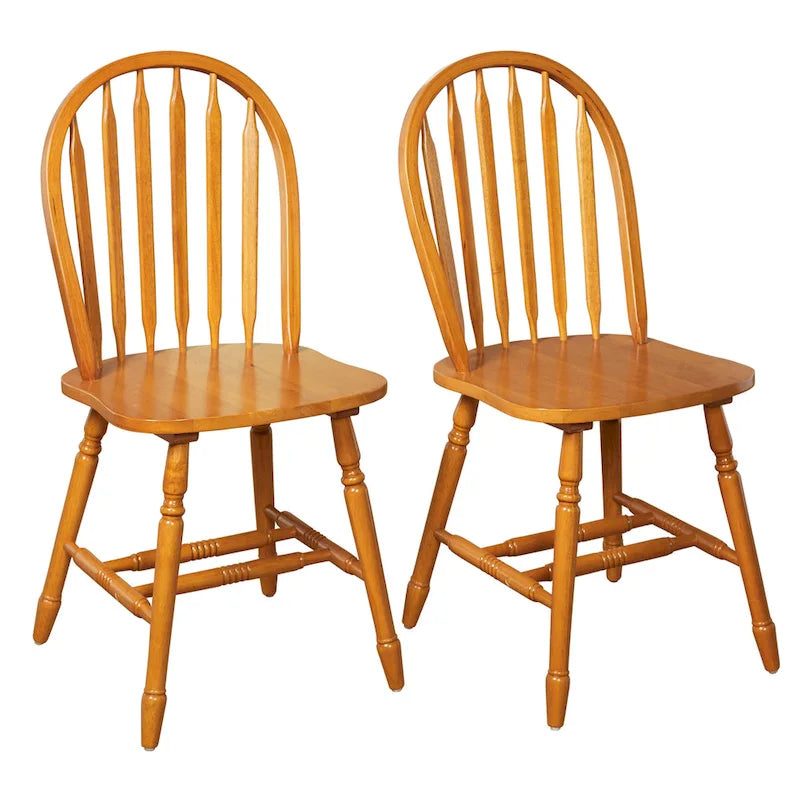 Chaises de salle à manger à barreaux de style rustique, ensemble de 2 – Plusieurs coloris