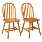 Chaises de salle à manger à barreaux de style rustique, ensemble de 2 – Plusieurs coloris