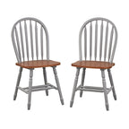 Chaises de salle à manger à barreaux de style rustique, ensemble de 2 – Plusieurs coloris