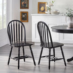Chaises de salle à manger à barreaux de style rustique, ensemble de 2 – Plusieurs coloris