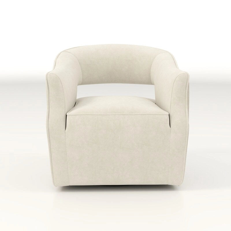 Velvet Open-Back 360° Swivel Accent Chair, Set of 2